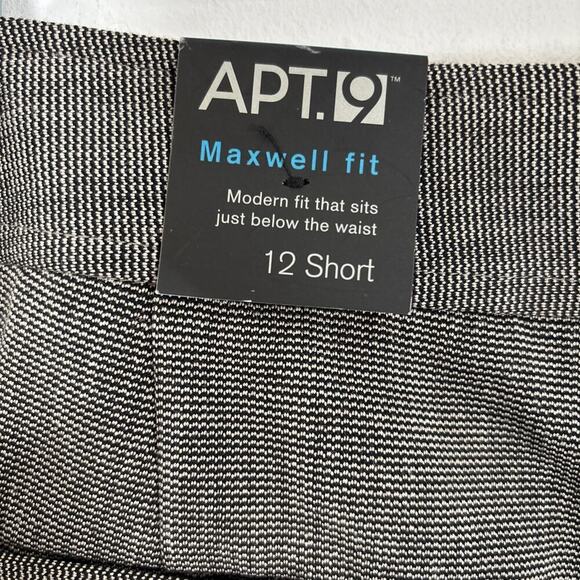 Apt 9 Maxwell Dress Slacks Pants 12 Short Inseam 30" Grey Tweed Business Office - Picture 6 of 8